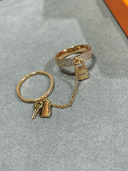 [Eterna Jewels]HM KELLY CLOCHETTE DOPPELRING AUS MIT DIAMANTEN