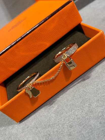 [Eterna Jewels]HM KELLY CLOCHETTE DOPPELRING AUS MIT DIAMANTEN