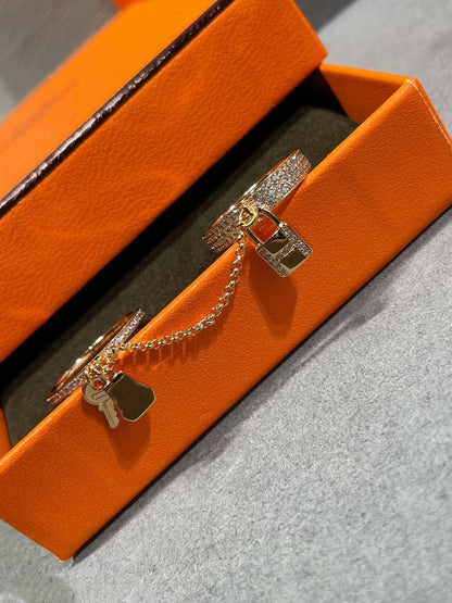 [Eterna Jewels]HM KELLY CLOCHETTE DOPPELRING AUS MIT DIAMANTEN