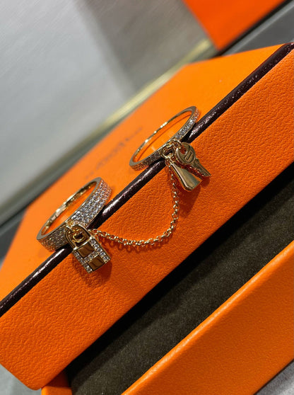 [Eterna Jewels]HM KELLY CLOCHETTE DOPPELRING AUS MIT DIAMANTEN