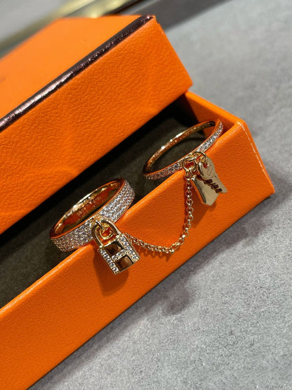 [Eterna Jewels]HM KELLY CLOCHETTE DOPPELRING AUS MIT DIAMANTEN