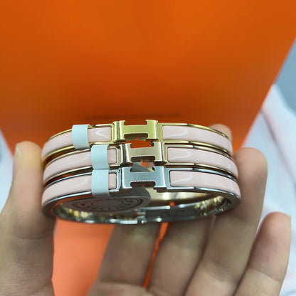 [Eterna Jewels]KLASSISCHES HM KLICK ROSA 8MM EMAILLE ARMBAND