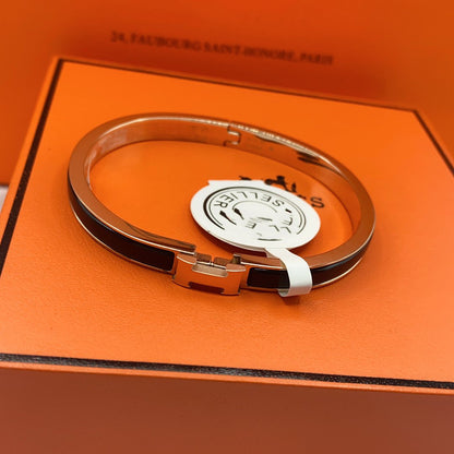 [Eterna Jewels]KLASSISCHES HM KLICK SCHWARZ 8MM EMAILLE ARMBAND