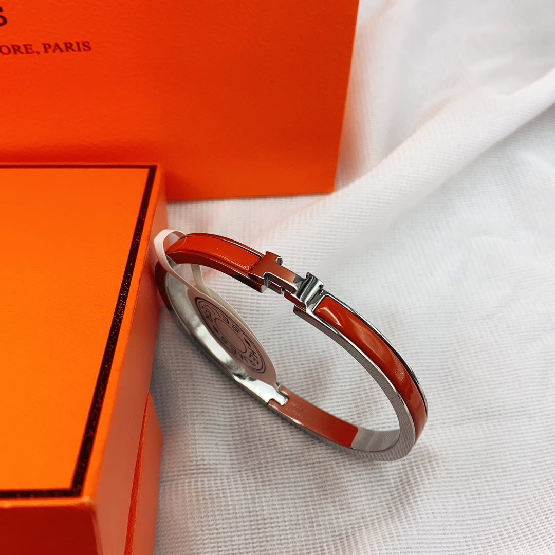 [Eterna Jewels]KLASSISCHES HM KLICK ROTES 8MM EMAILLE ARMBAND