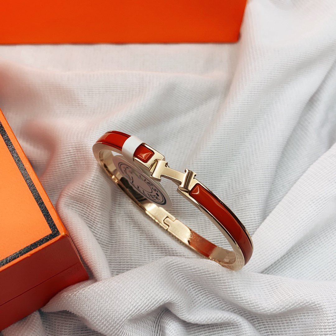 [Eterna Jewels]KLASSISCHES HM KLICK ROTES 8MM EMAILLE ARMBAND