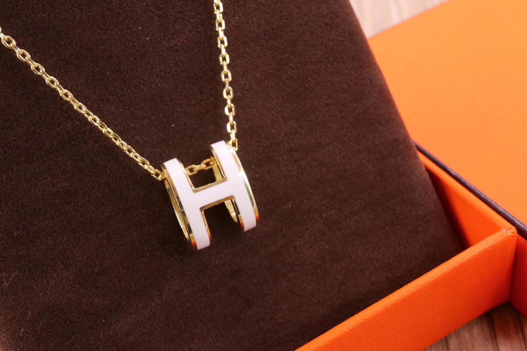 [Eterna Jewels] HM CLIC GELB EMAILLE GOLD HALSKEТTE