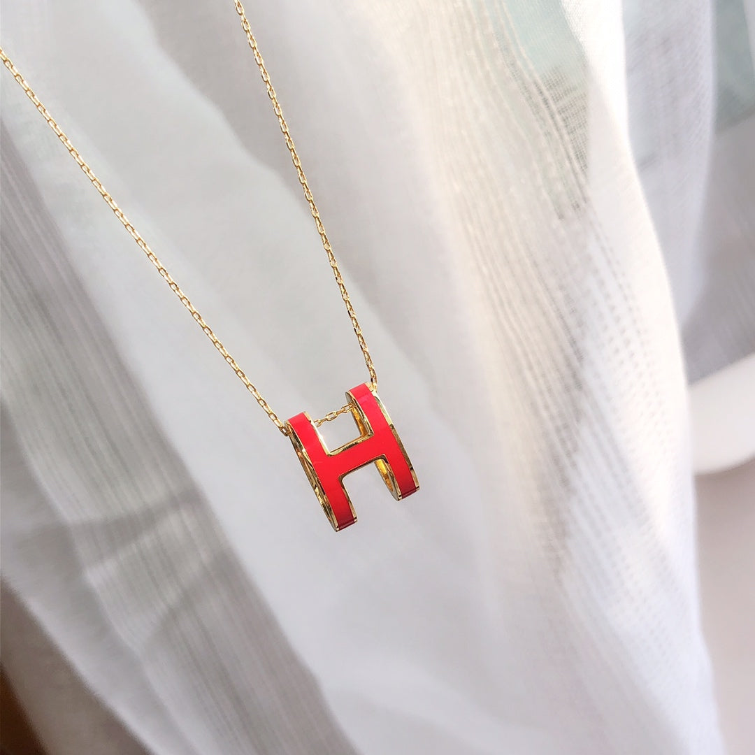 [Eterna Jewels] HM CLIC ROT EMAILLE GOLDHALSKETTE