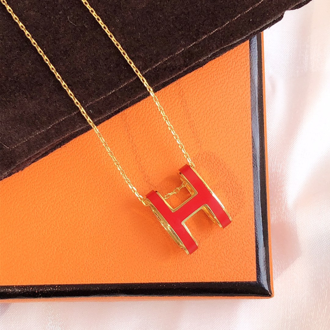 [Eterna Jewels] HM CLIC ROT EMAILLE GOLDHALSKETTE