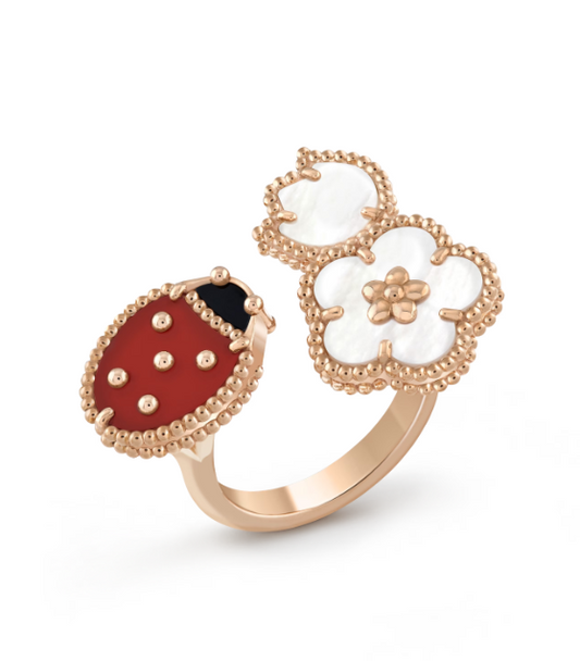 [Eterna Jewels]LUCKY 3 MOTIV RING AUS ROSÉGOLD