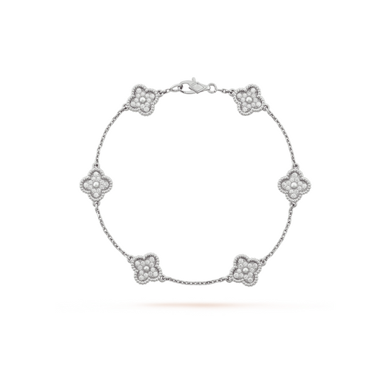 [Eterna Jewels]KLEEBRIEB 6 MOTIV SILBER DIAMANT ARMREIF
