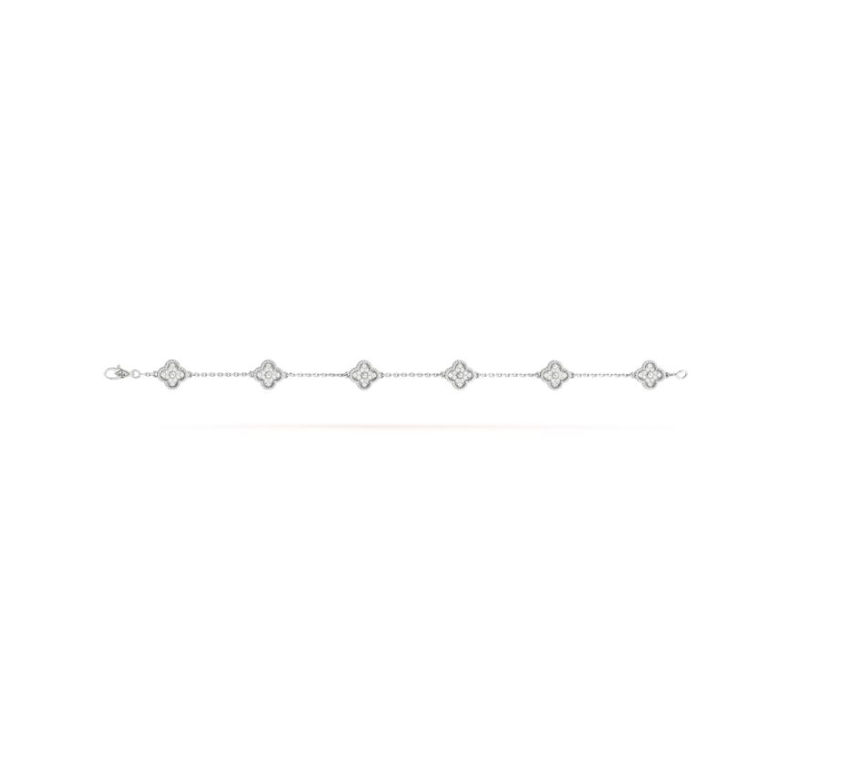 [Eterna Jewels]KLEEBRIEB 6 MOTIV SILBER DIAMANT ARMREIF
