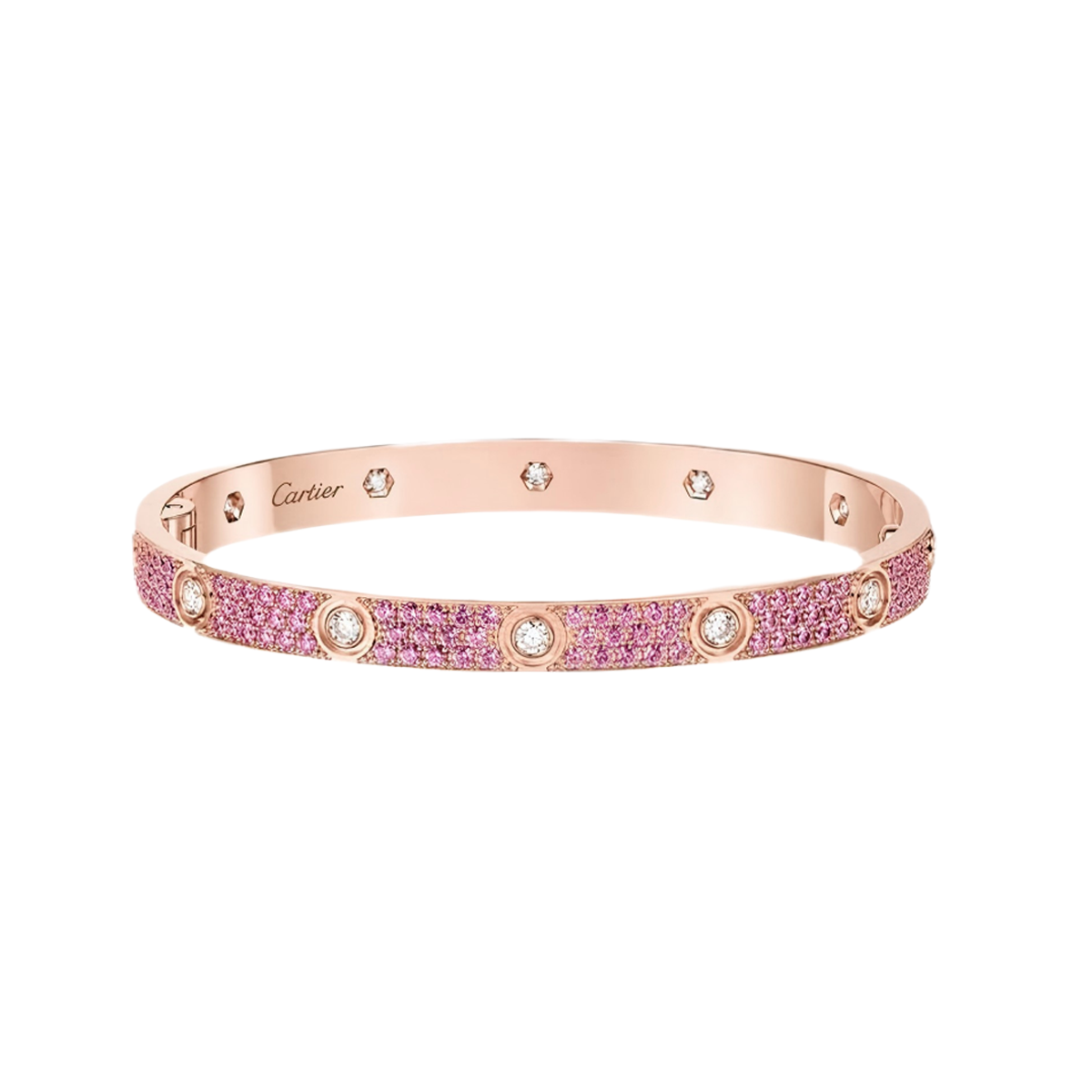 [Eterna Jewels]2026 PAVE GEMSTONE LOVE BRACELET 6.1MM 10 DIAMANTEN