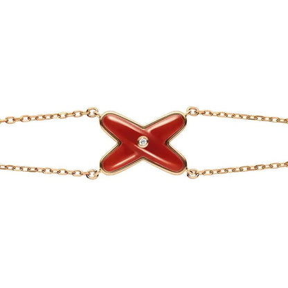 [Eterna Jewels]JEUX ARMBAND CARNELIAN PINK GOLD 1 DIAMOND