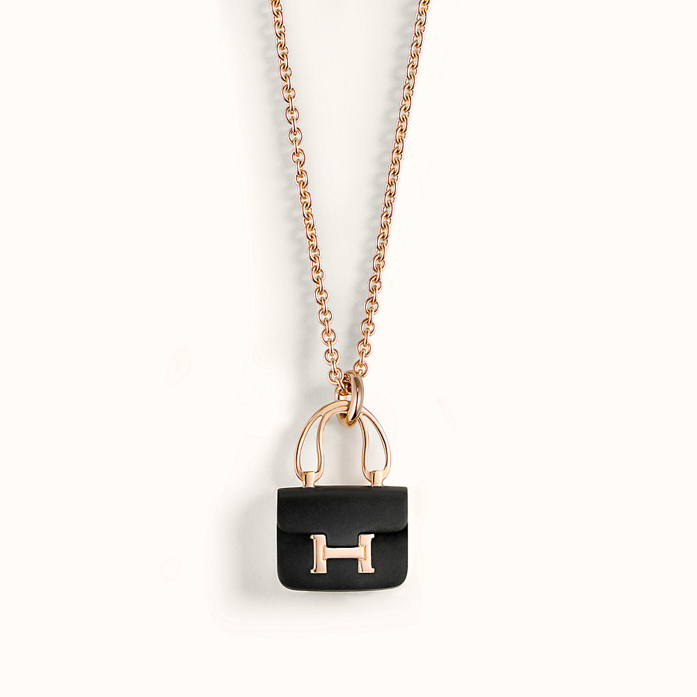 [Eterna Jewels]CONSTANCE SCHWARZ ANHÄNGER ROSÉGOLD KETTE