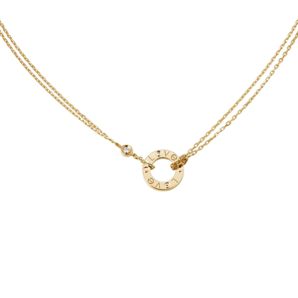 [Eterna Jewels]LOVE NECKLACE 16MM 2 DIAMONDS