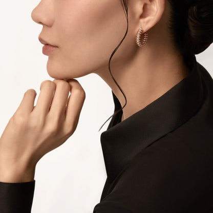 [Eterna Jewels]CLASH FULL DIAMOND MEDIUM EARRINGS