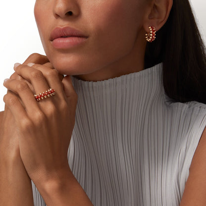[Eterna Jewels]CLASH 7.9MM AGATE CHALCEDONY EARRINGS