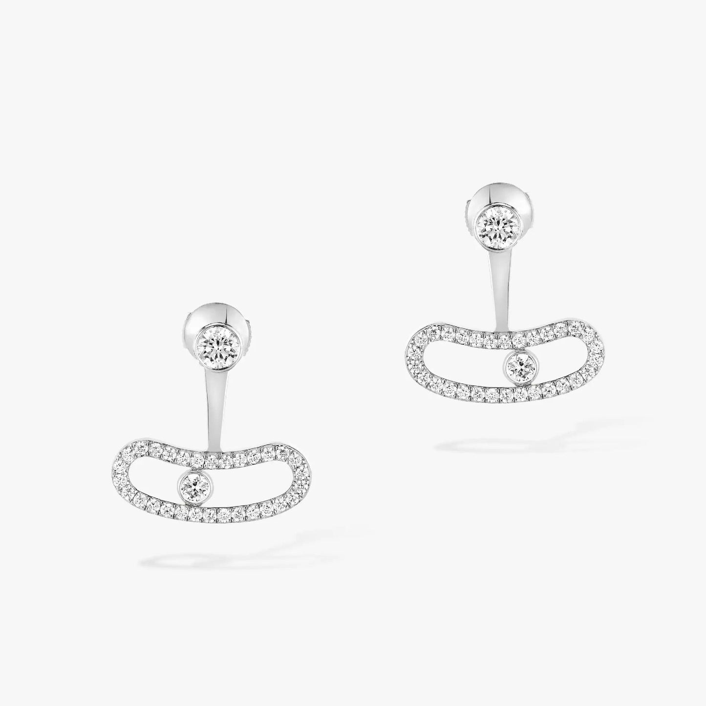 [Eterna Jewels]MOVE UNO SILBERNE DIAMANT OHRRINGE