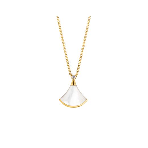 [Eterna Jewels]HALSKETTE DREAM WEISS PERLMUTT GOLD 1 DIAMANT