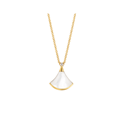 [Eterna Jewels]HALSKETTE DREAM WEISS PERLMUTT GOLD 1 DIAMANT
