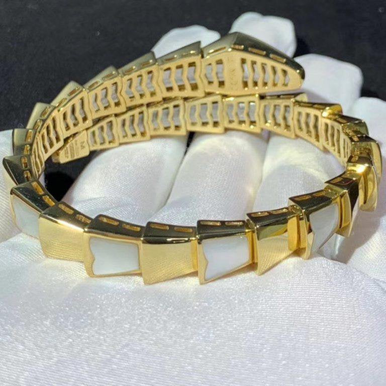 [Eterna Jewels]SCHLANGENARMBAND PERLMUTT GOLD