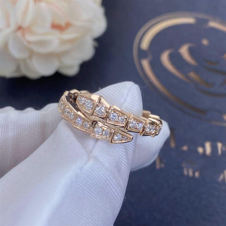 [Eterna Jewels]SERPENTI RING ROSÉGOLD DIAMANT PFLASTERUNG 4MM