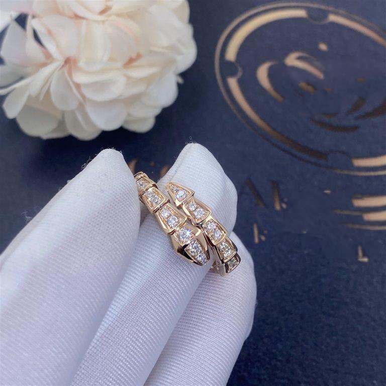 [Eterna Jewels]SERPENTI RING ROSÉGOLD DIAMANT PFLASTERUNG 4MM