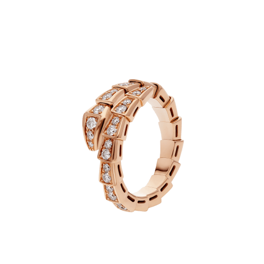 [Eterna Jewels]SERPENTI RING ROSÉGOLD DIAMANT PFLASTERUNG 4MM