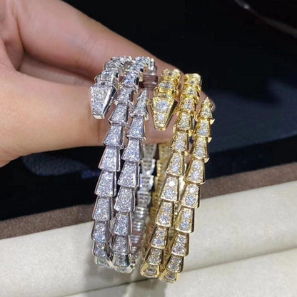 [Eterna Jewels]SCHLANGENARMBAND GOLD DIAMANT DOPPELREIHIG