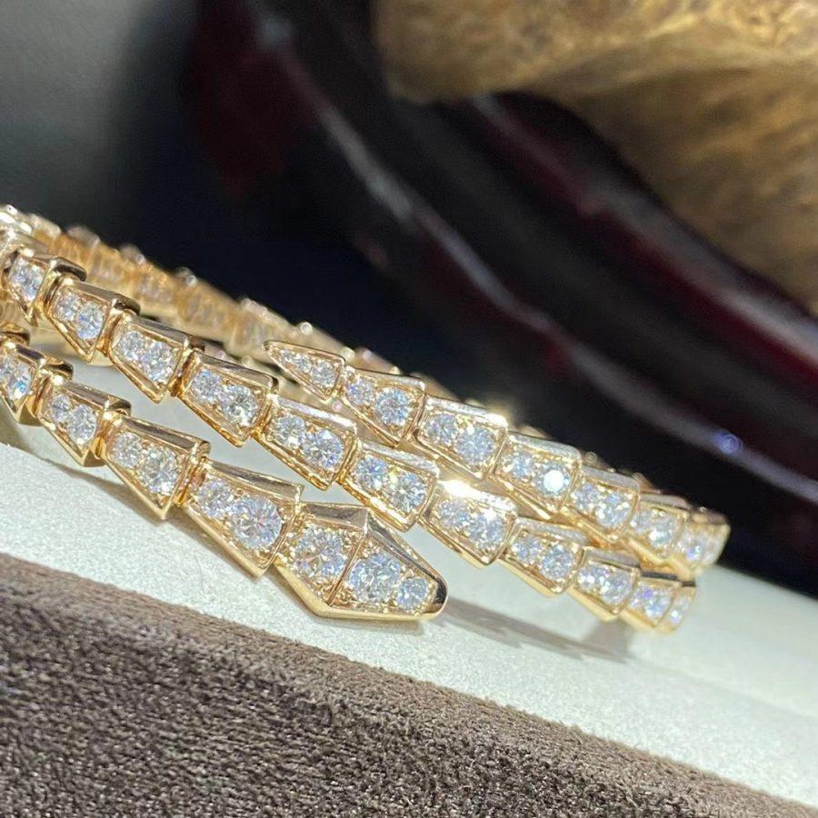 [Eterna Jewels]SCHLANGENARMBAND GOLD DIAMANT DOPPELREIHIG