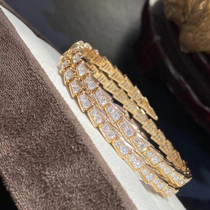 [Eterna Jewels]SCHLANGENARMBAND GOLD DIAMANT DOPPELREIHIG
