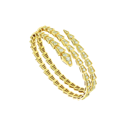 [Eterna Jewels]SCHLANGENARMBAND GOLD DIAMANT DOPPELREIHIG