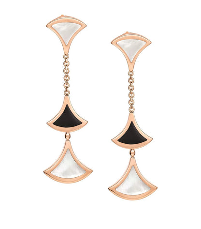[Eterna Jewels]DREAM-OHRRINGE 3 MOTIVE ONYX MOP ROTGOLD