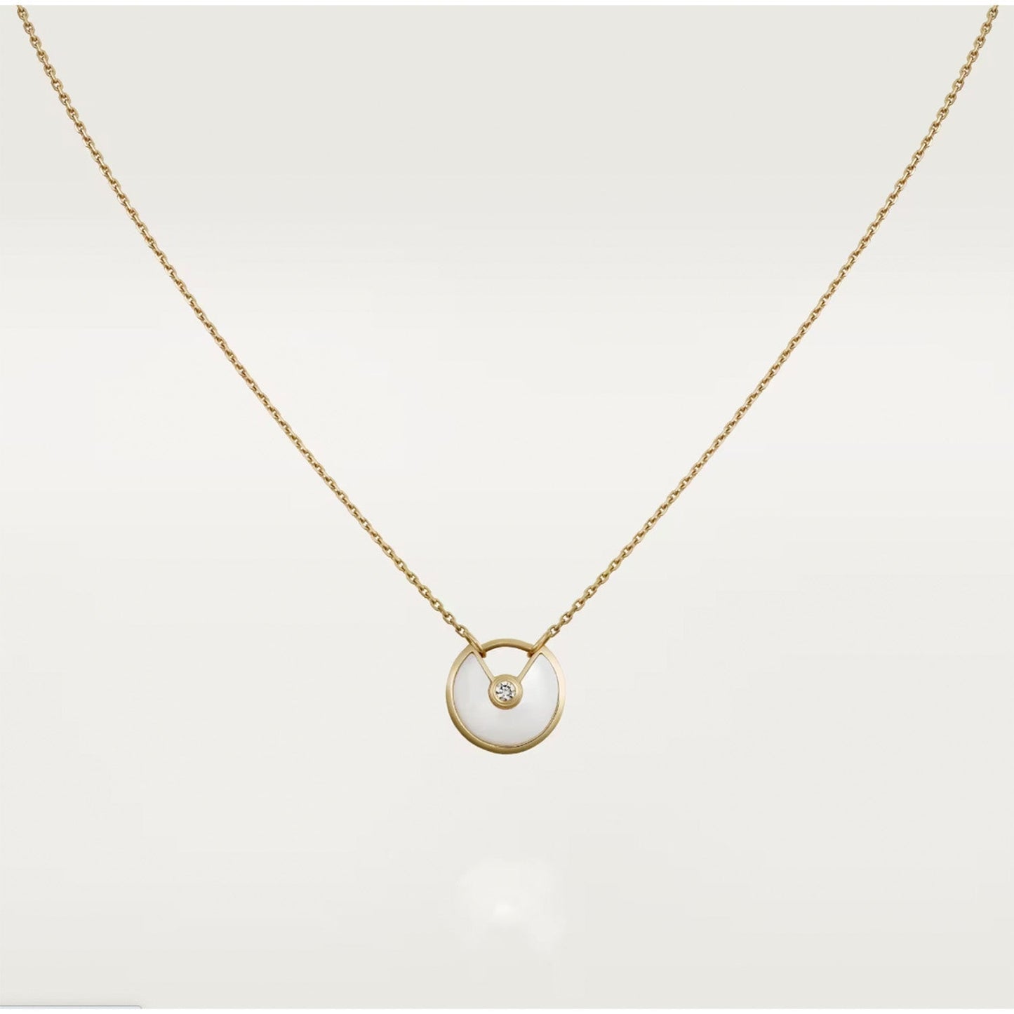 [Eterna Jewels]アミュレット ローズゴールド マザーオブパール ネックレス