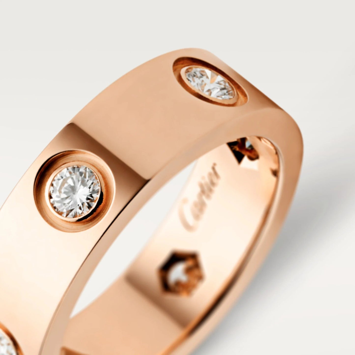 [Eterna Jewels]LOVE 5.5MM 6 DIAMOND RING