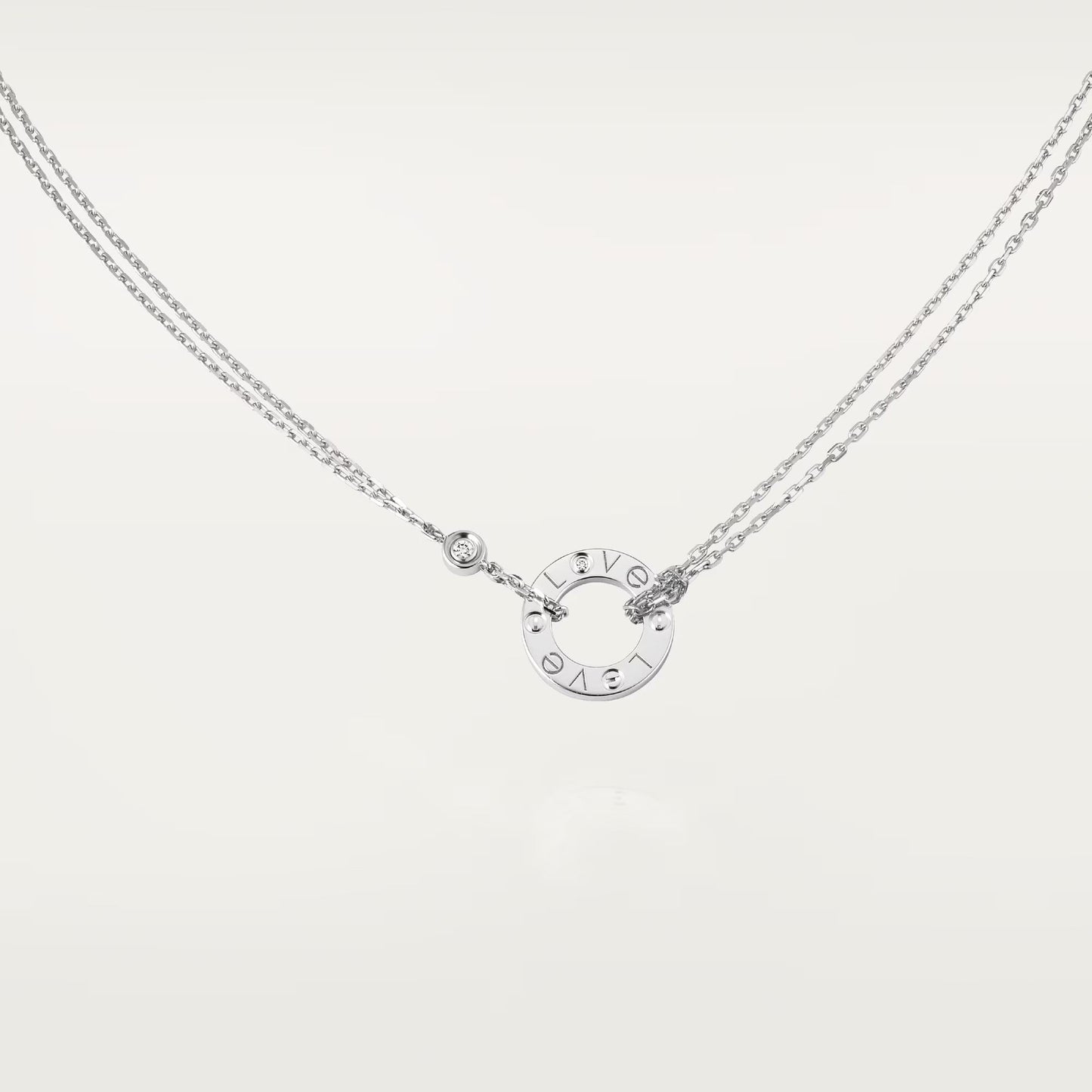 [Eterna Jewels]LOVE NECKLACE 16MM 2 DIAMONDS