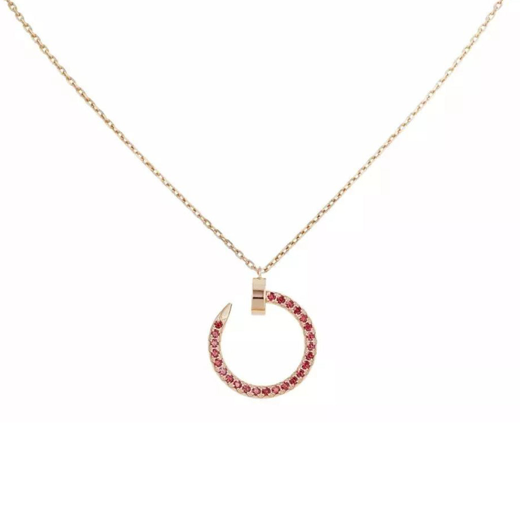 [Eterna Jewels]JUSTE NECKLACE RED FULL DIAMONDS