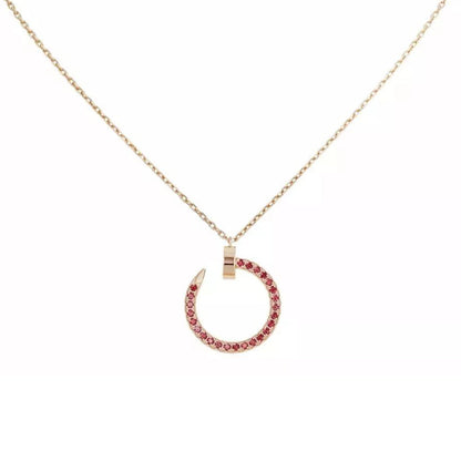 [Eterna Jewels]JUSTE NECKLACE RED FULL DIAMONDS