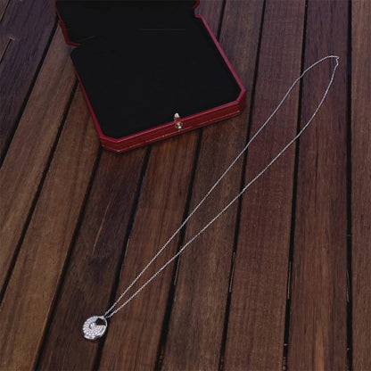 [Eterna Jewels]AMULETTE SILVER FULL DIAMOND NECKLACE