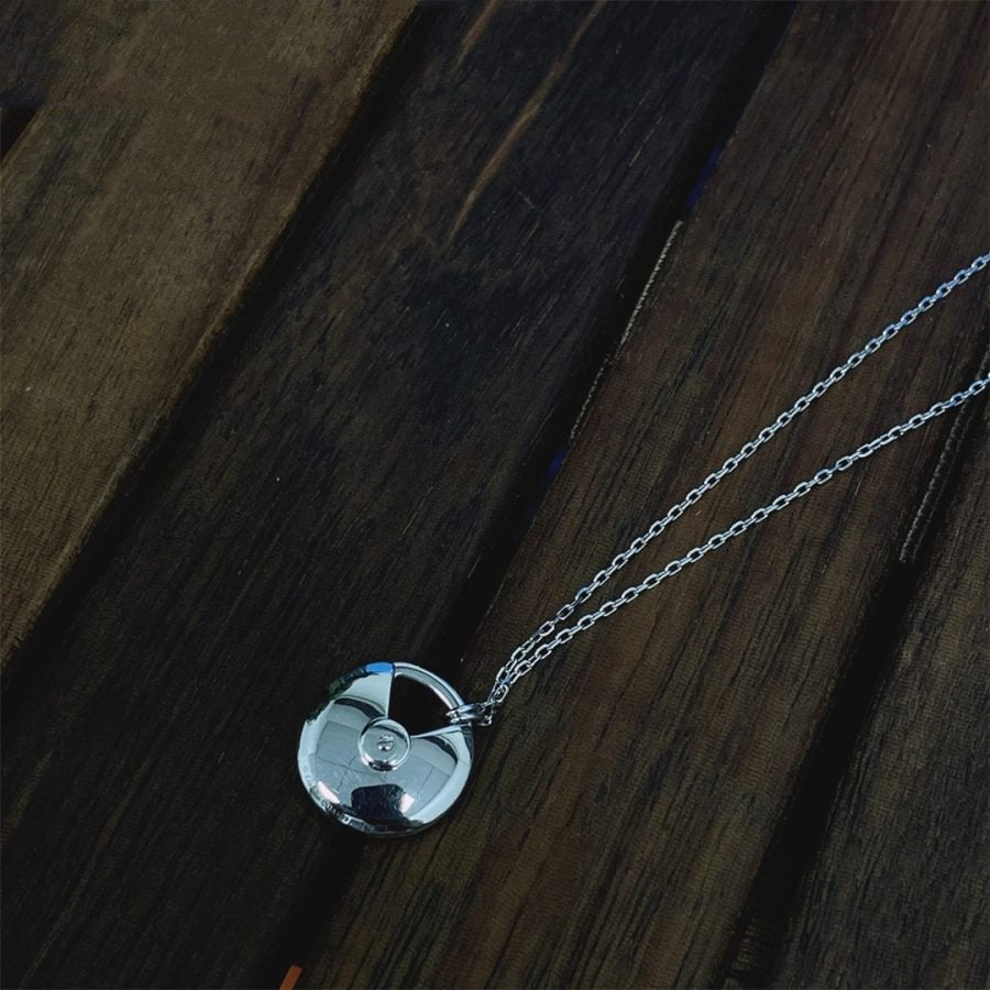 [Eterna Jewels]AMULETTE SILBER HALSKETTE VOLL MIT DIAMANTEN