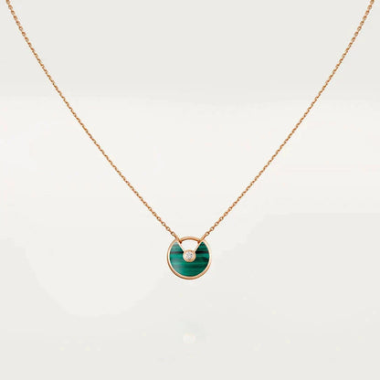 [Eterna Jewels]HALSKETTE AMULETT ROSÉGOLD MALACHIT
