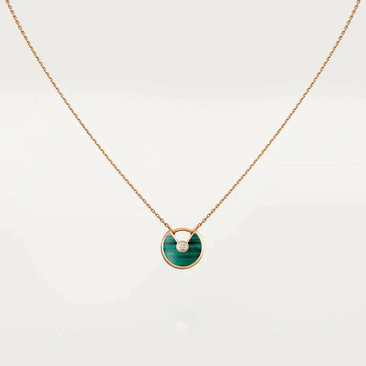 [Eterna Jewels]HALSKETTE AMULETT ROSÉGOLD MALACHIT