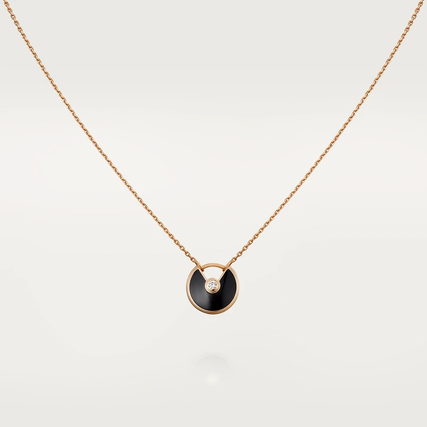 [Eterna Jewels]HALSKETTE AMULETTE ROSEGOLD ONYX