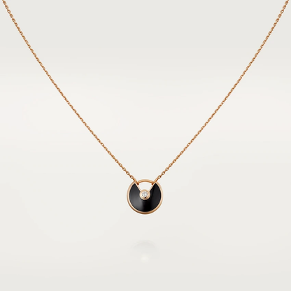 [Eterna Jewels]HALSKETTE AMULETTE ROSEGOLD ONYX