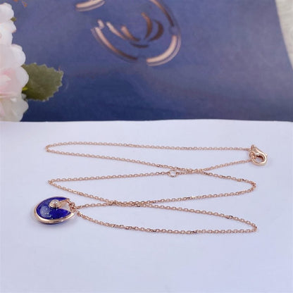 [Eterna Jewels]AMULETTE ROSE GOLD AGATE NECKLACE
