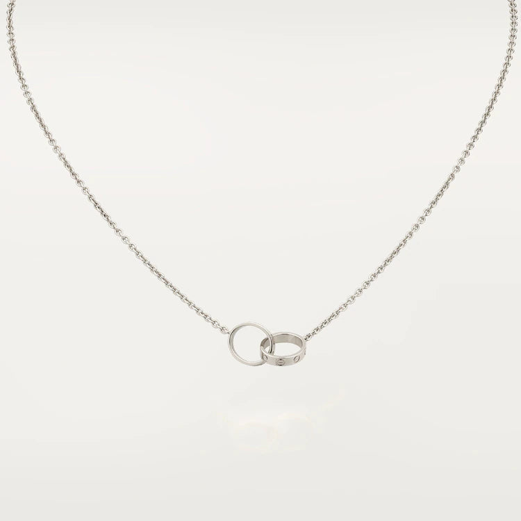 [Eterna Jewels]LOVE-HALSKETTE ROSÉGOLD UND SILBER