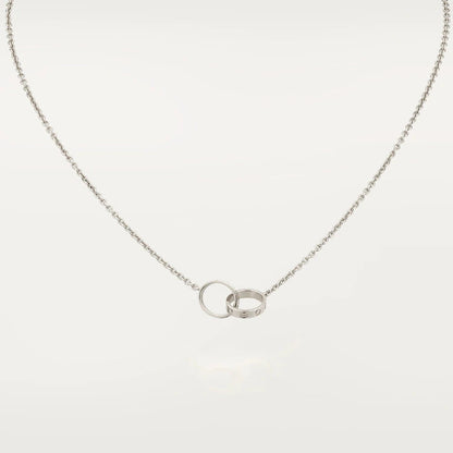 [Eterna Jewels]LOVE-HALSKETTE ROSÉGOLD UND SILBER
