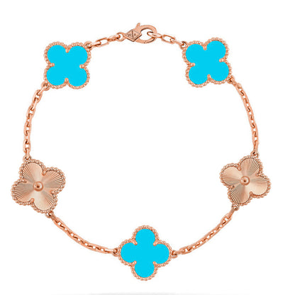 [Eterna Jewels] KLEEBRAUM 5 MOTIV TÜRKIS ARMBAND KOLLEKTION