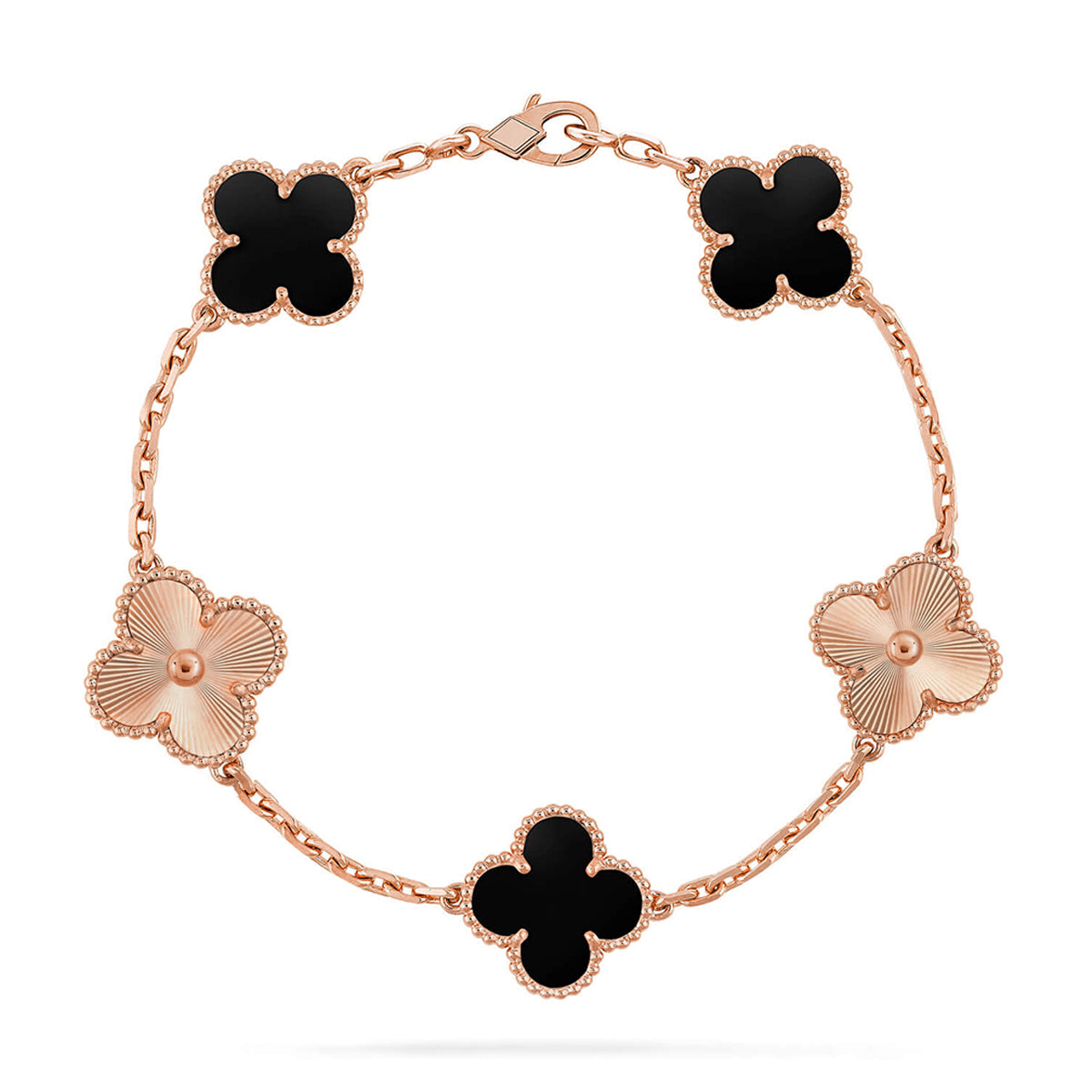 [Eterna Jewels] CLOVER 5 MOTIF ONYX-ARMBANDKOLLEKTION