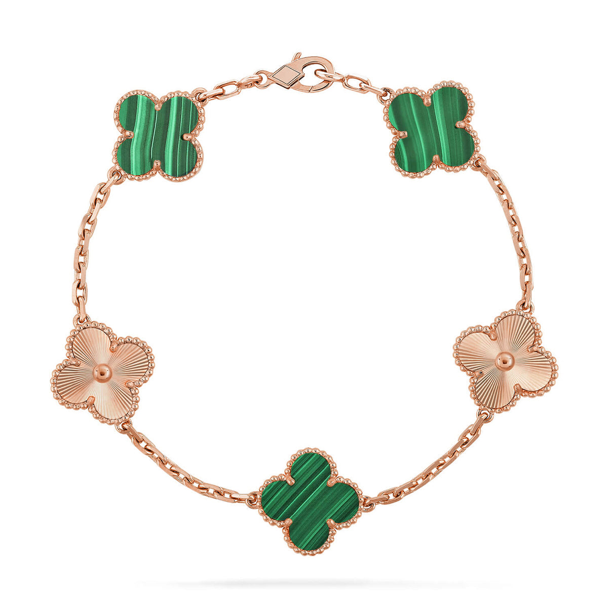 [Eterna Jewels] KLEEBRIEF 5 MOTIV MALACHIT-ARMBANDKOLLEKTION